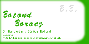 botond borocz business card