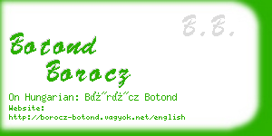 botond borocz business card